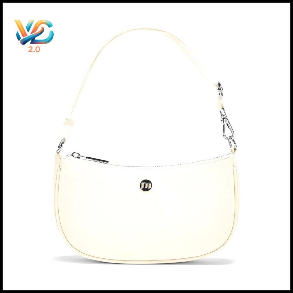 Nylon Shoulder Bag Adjustable Strap Mini Clutch Purse Chic Trendy Crescent